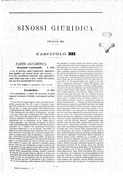 Sinossi giuridica compendio ordinato di giurisprudenza, scienza e bibliografia ...