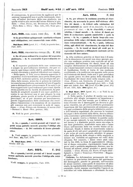 Sinossi giuridica compendio ordinato di giurisprudenza, scienza e bibliografia ...