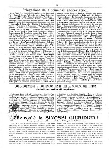 Sinossi giuridica compendio ordinato di giurisprudenza, scienza e bibliografia ...