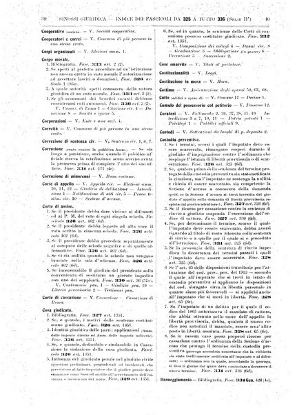 Sinossi giuridica compendio ordinato di giurisprudenza, scienza e bibliografia ...