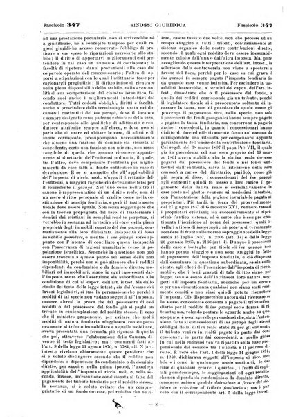 Sinossi giuridica compendio ordinato di giurisprudenza, scienza e bibliografia ...