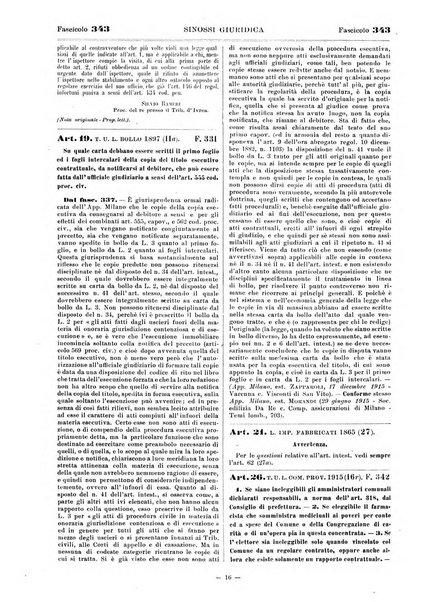 Sinossi giuridica compendio ordinato di giurisprudenza, scienza e bibliografia ...