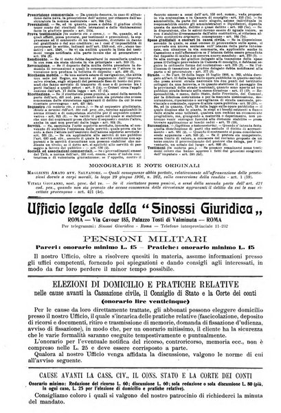 Sinossi giuridica compendio ordinato di giurisprudenza, scienza e bibliografia ...