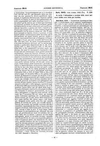 Sinossi giuridica compendio ordinato di giurisprudenza, scienza e bibliografia ...