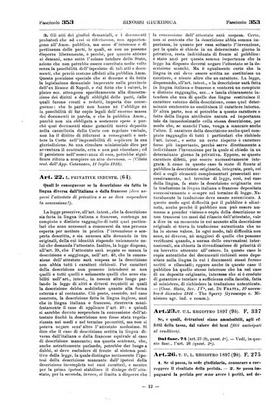 Sinossi giuridica compendio ordinato di giurisprudenza, scienza e bibliografia ...