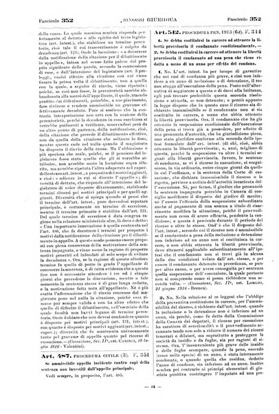 Sinossi giuridica compendio ordinato di giurisprudenza, scienza e bibliografia ...