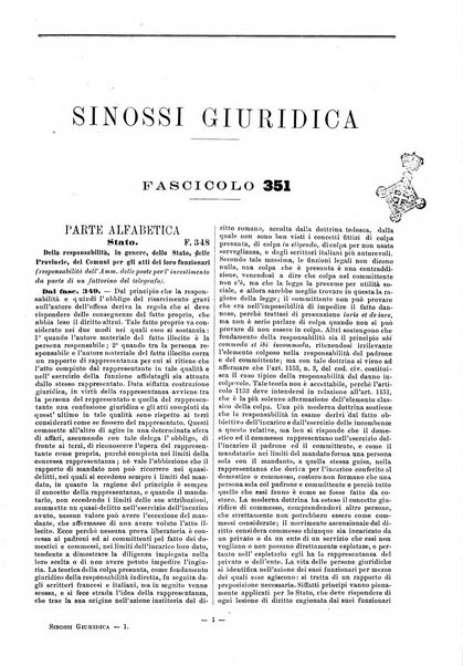 Sinossi giuridica compendio ordinato di giurisprudenza, scienza e bibliografia ...