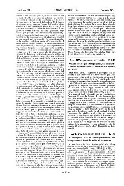 Sinossi giuridica compendio ordinato di giurisprudenza, scienza e bibliografia ...