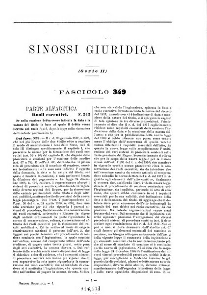 Sinossi giuridica compendio ordinato di giurisprudenza, scienza e bibliografia ...