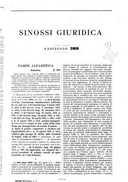 Sinossi giuridica compendio ordinato di giurisprudenza, scienza e bibliografia ...