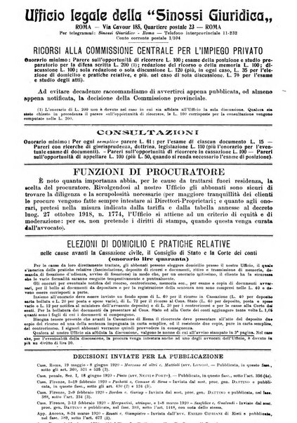 Sinossi giuridica compendio ordinato di giurisprudenza, scienza e bibliografia ...