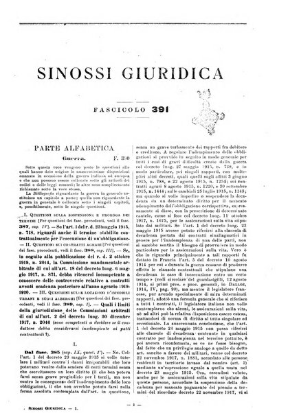 Sinossi giuridica compendio ordinato di giurisprudenza, scienza e bibliografia ...