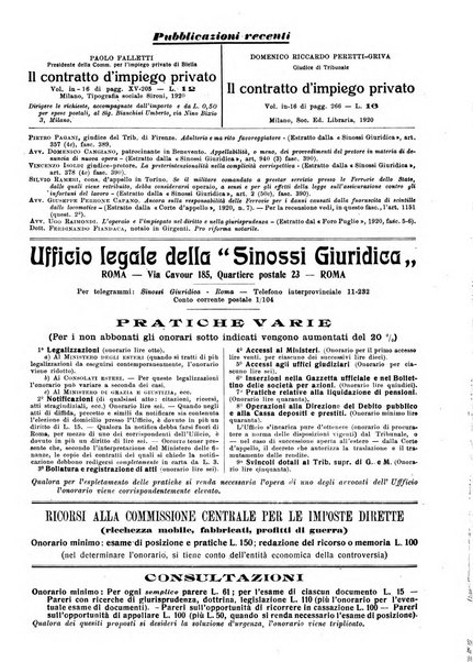 Sinossi giuridica compendio ordinato di giurisprudenza, scienza e bibliografia ...