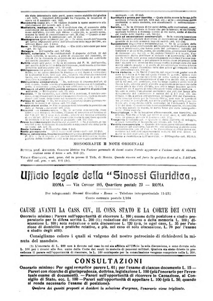 Sinossi giuridica compendio ordinato di giurisprudenza, scienza e bibliografia ...