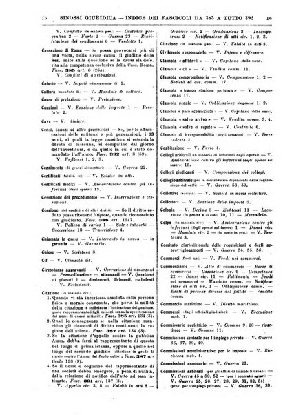 Sinossi giuridica compendio ordinato di giurisprudenza, scienza e bibliografia ...