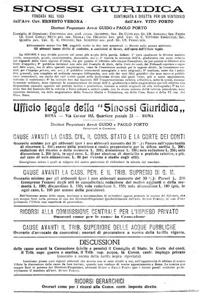 Sinossi giuridica compendio ordinato di giurisprudenza, scienza e bibliografia ...