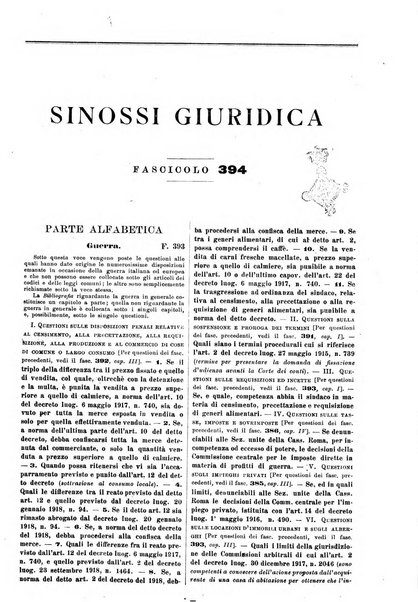 Sinossi giuridica compendio ordinato di giurisprudenza, scienza e bibliografia ...