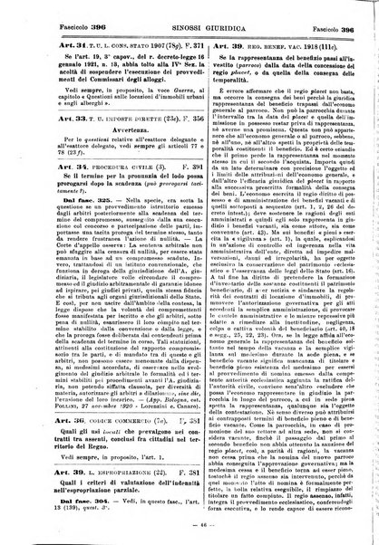 Sinossi giuridica compendio ordinato di giurisprudenza, scienza e bibliografia ...