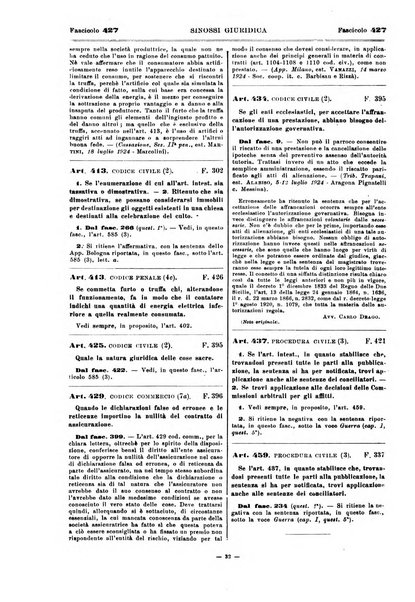 Sinossi giuridica compendio ordinato di giurisprudenza, scienza e bibliografia ...