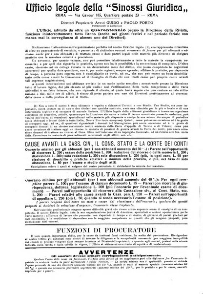 Sinossi giuridica compendio ordinato di giurisprudenza, scienza e bibliografia ...