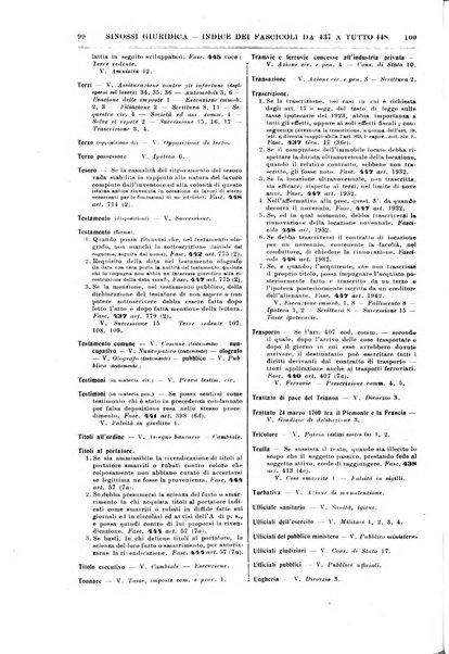 Sinossi giuridica compendio ordinato di giurisprudenza, scienza e bibliografia ...