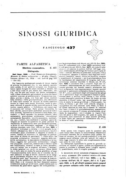 Sinossi giuridica compendio ordinato di giurisprudenza, scienza e bibliografia ...