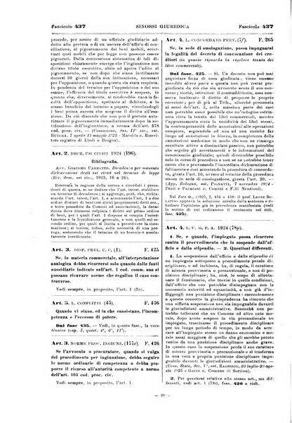 Sinossi giuridica compendio ordinato di giurisprudenza, scienza e bibliografia ...