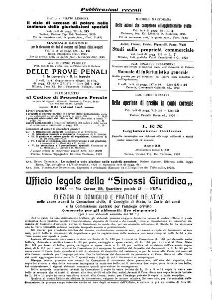 Sinossi giuridica compendio ordinato di giurisprudenza, scienza e bibliografia ...