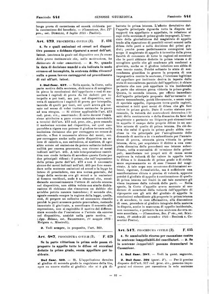 Sinossi giuridica compendio ordinato di giurisprudenza, scienza e bibliografia ...