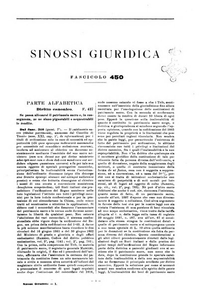 Sinossi giuridica compendio ordinato di giurisprudenza, scienza e bibliografia ...