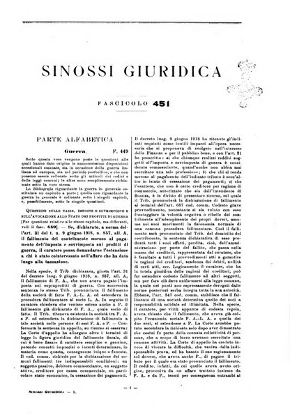 Sinossi giuridica compendio ordinato di giurisprudenza, scienza e bibliografia ...