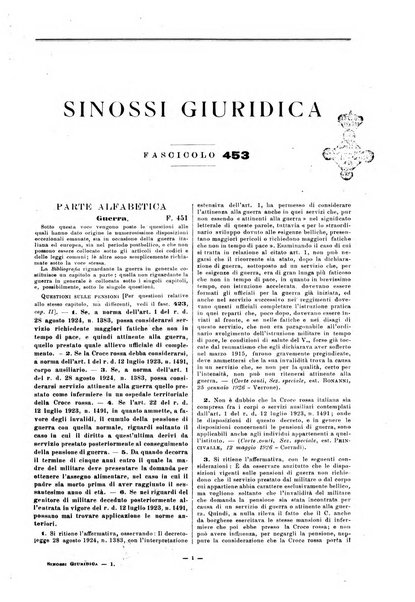 Sinossi giuridica compendio ordinato di giurisprudenza, scienza e bibliografia ...