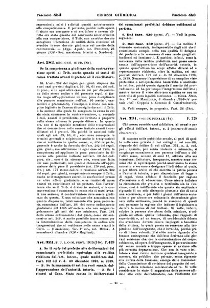 Sinossi giuridica compendio ordinato di giurisprudenza, scienza e bibliografia ...