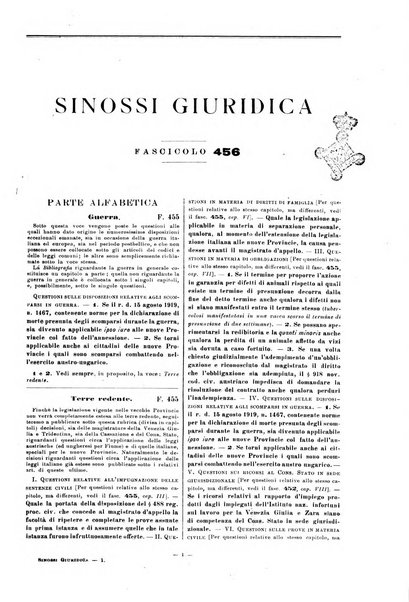 Sinossi giuridica compendio ordinato di giurisprudenza, scienza e bibliografia ...