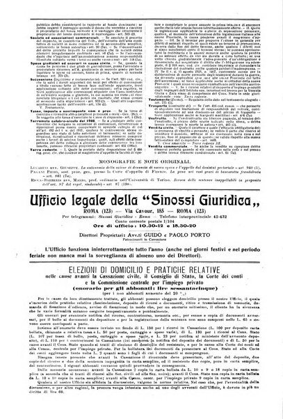 Sinossi giuridica compendio ordinato di giurisprudenza, scienza e bibliografia ...