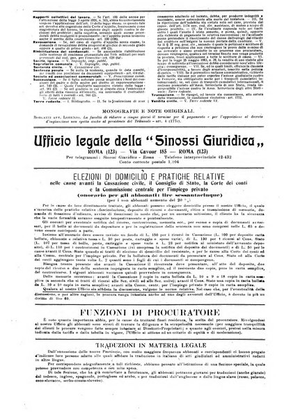 Sinossi giuridica compendio ordinato di giurisprudenza, scienza e bibliografia ...