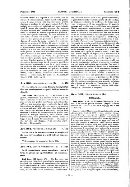 Sinossi giuridica compendio ordinato di giurisprudenza, scienza e bibliografia ...