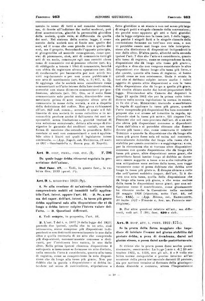 Sinossi giuridica compendio ordinato di giurisprudenza, scienza e bibliografia ...