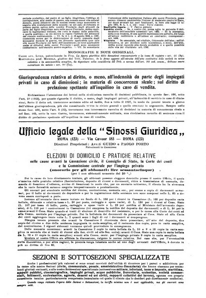 Sinossi giuridica compendio ordinato di giurisprudenza, scienza e bibliografia ...