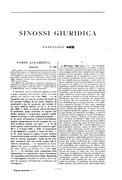 Sinossi giuridica compendio ordinato di giurisprudenza, scienza e bibliografia ...