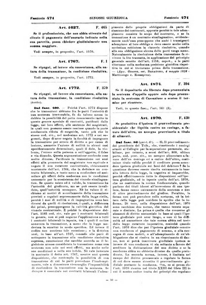 Sinossi giuridica compendio ordinato di giurisprudenza, scienza e bibliografia ...