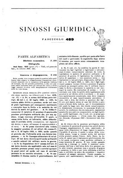 Sinossi giuridica compendio ordinato di giurisprudenza, scienza e bibliografia ...