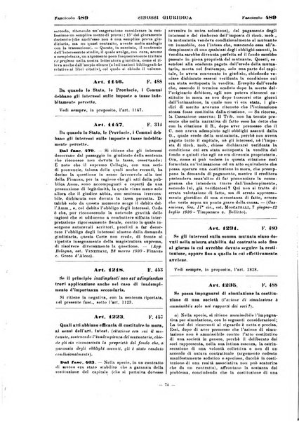 Sinossi giuridica compendio ordinato di giurisprudenza, scienza e bibliografia ...