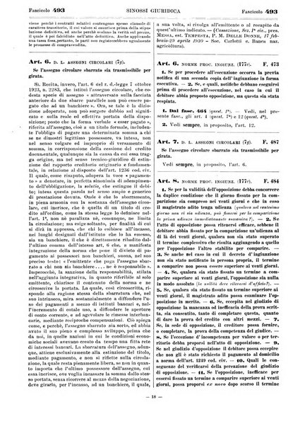 Sinossi giuridica compendio ordinato di giurisprudenza, scienza e bibliografia ...