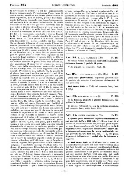 Sinossi giuridica compendio ordinato di giurisprudenza, scienza e bibliografia ...