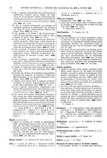 Sinossi giuridica compendio ordinato di giurisprudenza, scienza e bibliografia ...