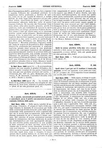 Sinossi giuridica compendio ordinato di giurisprudenza, scienza e bibliografia ...