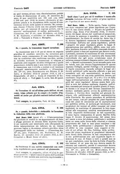 Sinossi giuridica compendio ordinato di giurisprudenza, scienza e bibliografia ...