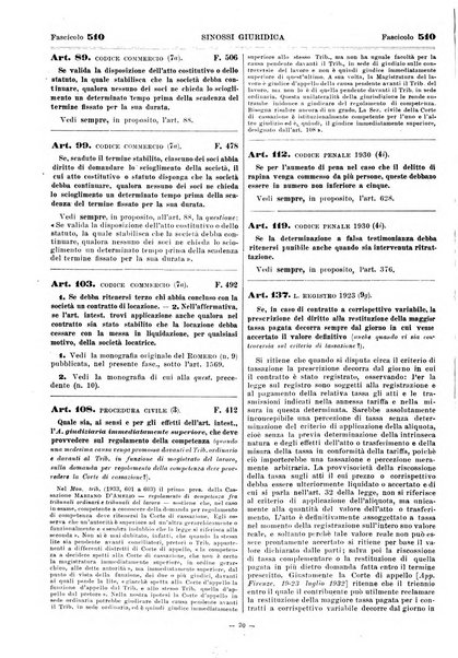 Sinossi giuridica compendio ordinato di giurisprudenza, scienza e bibliografia ...