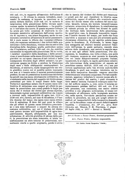 Sinossi giuridica compendio ordinato di giurisprudenza, scienza e bibliografia ...